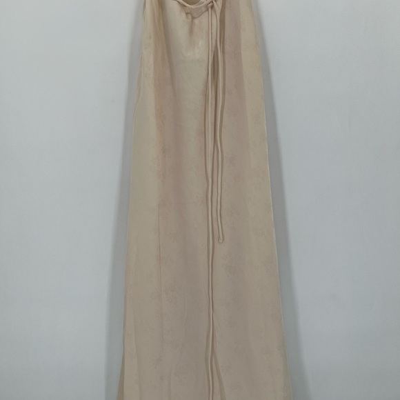 Princess Polly Esti Satin Cowl Neck Floral Open Back Maxi Dress In Champagne - Picture 7 of 12